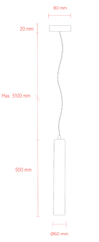 MDA Toress 1 Light Medium Pendant