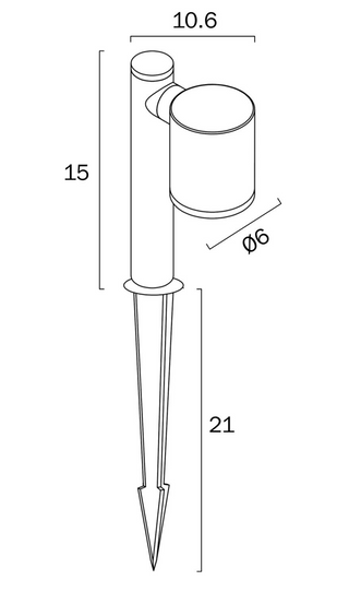 Telbix Clovis 24V Mr16 Exterior Spike Light