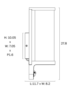Telbix Thirlo Exterior Sensor Wall Light