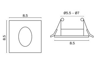 Telbix Snap Square Recess Step Light