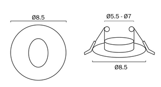 Telbix Snap Round Recess Step Light