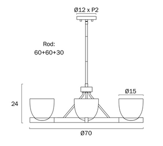 Telbix Radam 4 Pendant Light