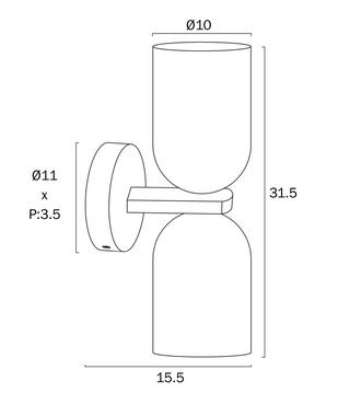 Telbix Kario Twin Wall Light