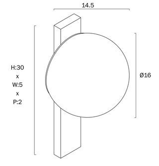 Telbix Bernay Exterior Led Wall Light