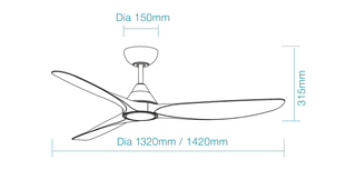 Martec Seaforth DC 52″ & 56″ Smart Ceiling Fan With WIFI Remote Control With LED light