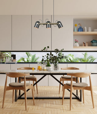 CLA Tazza Interior Ellipse Shade with Antique Brass Hardware Pendant Light