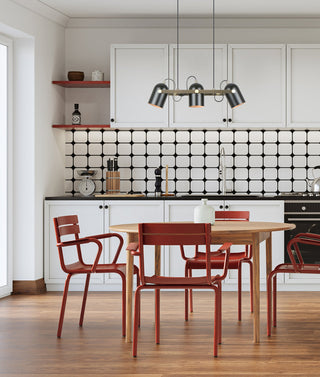 CLA Tazza Interior Ellipse Shade with Antique Brass Hardware Pendant Light