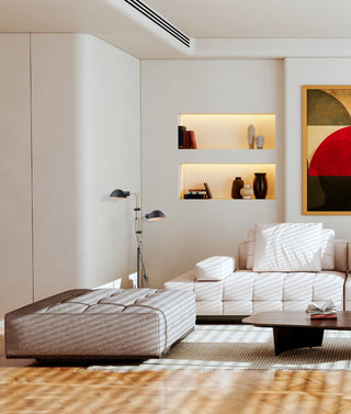 CLA Tettu Adjustable Height Swivel Head Sand Black Floor Lamps