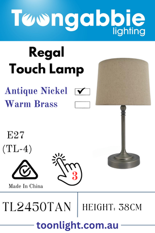 Toongabbie TL2450-T Regal Touch Base & Shade