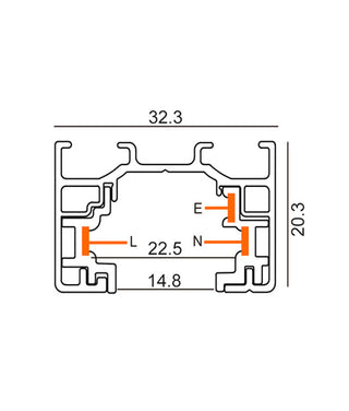 CLA 3 Wire 1 Circuit Universal Tracks Connectors End Cap & Live End