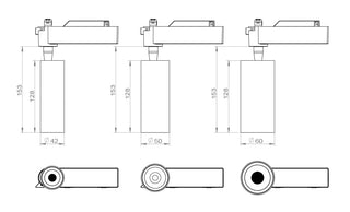 SAL Unitrek Slimline STR9015/DC Single Circuit Dimmable Architectural Track Spot