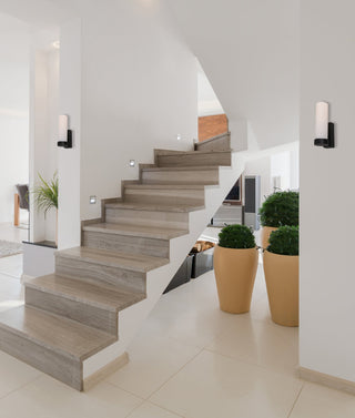 CLA Vara Interior Tubular Up Opal Glass Wall Lights