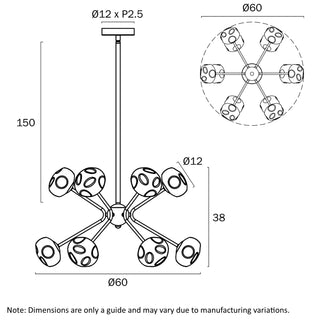 Telbix Varlin 12 Light Pendant