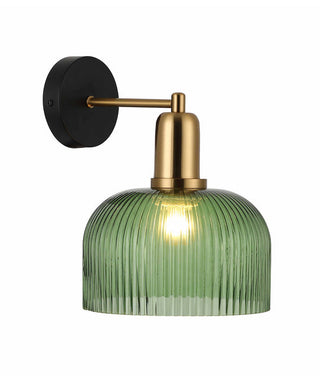 CLA Vintaj Interior Dome Glass with Antique Brass Highlight Wall Lights