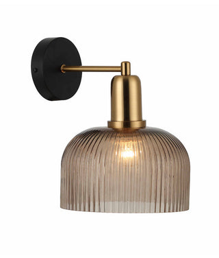 CLA Vintaj Interior Dome Glass with Antique Brass Highlight Wall Lights