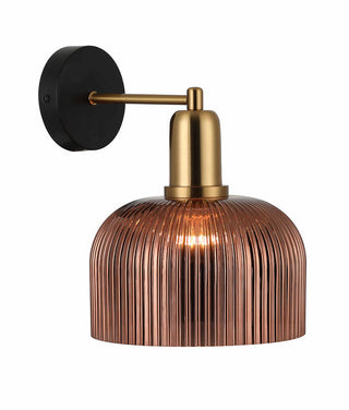 CLA Vintaj Interior Dome Glass with Antique Brass Highlight Wall Lights