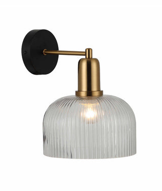 CLA Vintaj Interior Dome Glass with Antique Brass Highlight Wall Lights