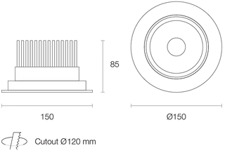 Trend MINILED XDMS25 25W LED Downlight