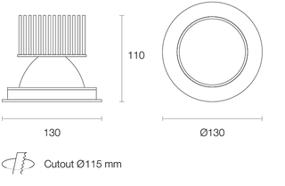 Trend MINILED XDS25 25W LED Downlight