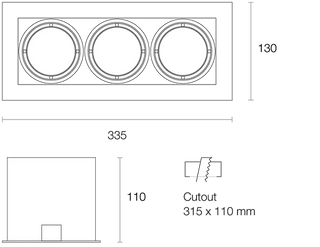 Trend MINILED XMA310 3x10W LED Downlight