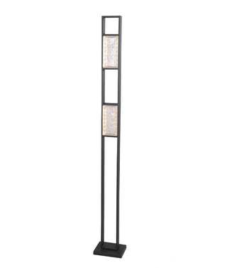 CLA Zeigel Interior LED Rectangular Textured Ice Glass Diffuser Floor Lamps