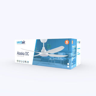 Ventair Alaska 1300mm DC Ceiling Fan With Light ALA1304WH-L