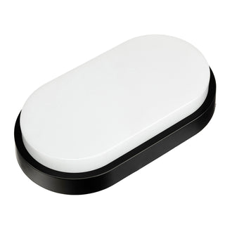 BRILLIANT JENKINS 10W LED OVAL BUNKER LIGHT - BLACK