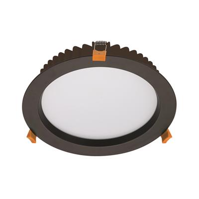 Domus DECO-28 Round 28W Dimmable LED Tricolour IP44 Downlight Black