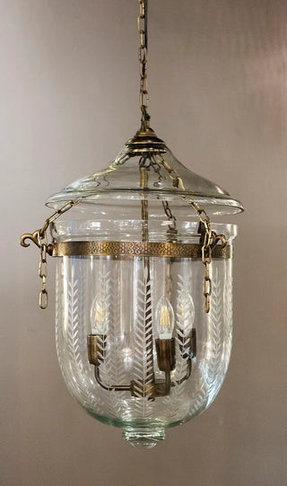 Emac & Lawton Bell Jar Ceiling Pendant Brass