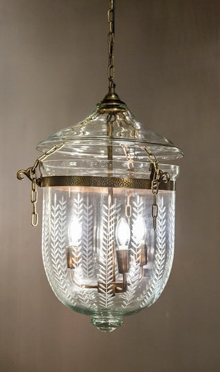 Emac & Lawton Bell Jar Ceiling Pendant Brass