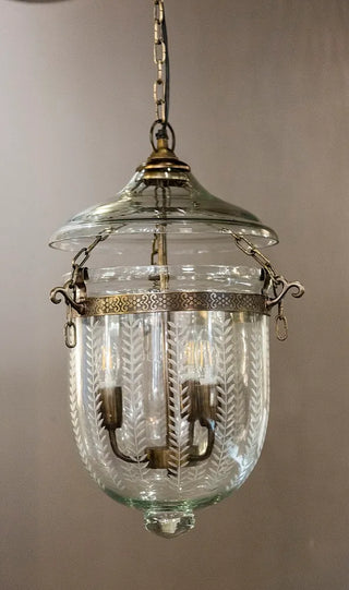 Emac & Lawton Bell Jar Ceiling Pendant Brass