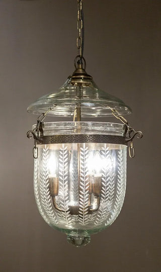 Emac & Lawton Bell Jar Ceiling Pendant Brass