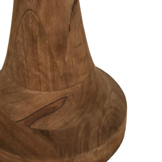 Emac & Lawton Lancia Large Dark Natural Turned Wood Slender Floor Lamp