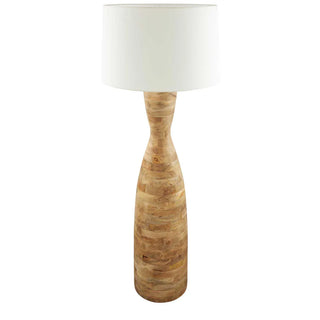 Emac & Lawton Esraj Turned Wood Natural Floor Lamp Base Only