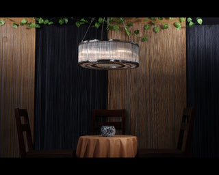 EMAC&LAWTON Verre Glass Ring Ceiling Pendant Nickel