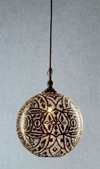 EMAC&LAWTON Moroccan Ball Ceiling Pendant Small Silver
