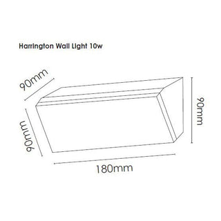 Vencha Lighting Harrington Wall Light 10w BK TC