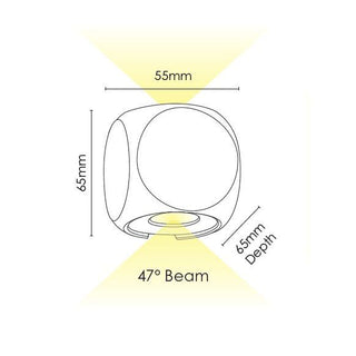 Vencha Lighting Benz 2W Wall Light BK 3K