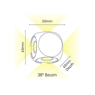 Vencha Lighting Benz 4W Wall Light WH 5K