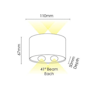 Vencha Lighting Opula 2 Wall Light-WH 3K