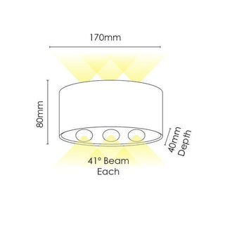 Vencha Lighting Opula 3 Wall Light WH 5K
