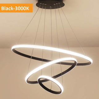 Vencha Lighting Crown 3 Ring Black 3K