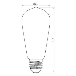 Vencha Lighting Pear ST64 4w LED Filament E27 4500K