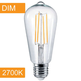 Vencha Lighting Pear ST64 4w LED Filament Dim E27 2700K