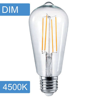 Vencha Lighting Pear ST64 4w LED Filament Dim E27 4500K