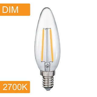 Vencha Lighting Candle C35 4w LED Filament Dim E14 2700K