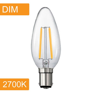 Vencha Lighting Candle C35 4w LED Filament Dim B15 2700K