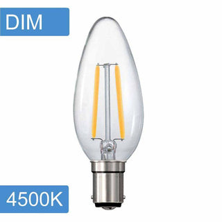 Vencha Lighting Candle C35 4w LED Filament Dim B15 4500K
