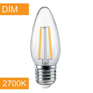 Vencha Lighting Candle C35 4w LED Filament Dim E27 2700K
