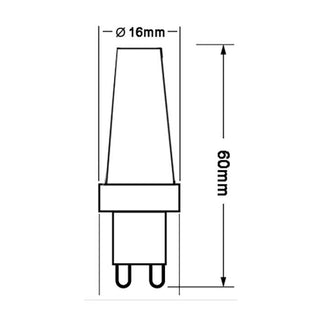 Vencha Lighting G9 3w LED Filament 6000K
